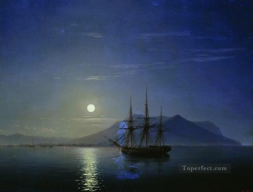 月明かりの夜にクリミア沖を航行するイワン・アイヴァゾフスキー 海景 Oil Paintings